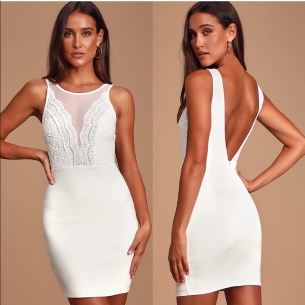 Lulus White Lace Dress